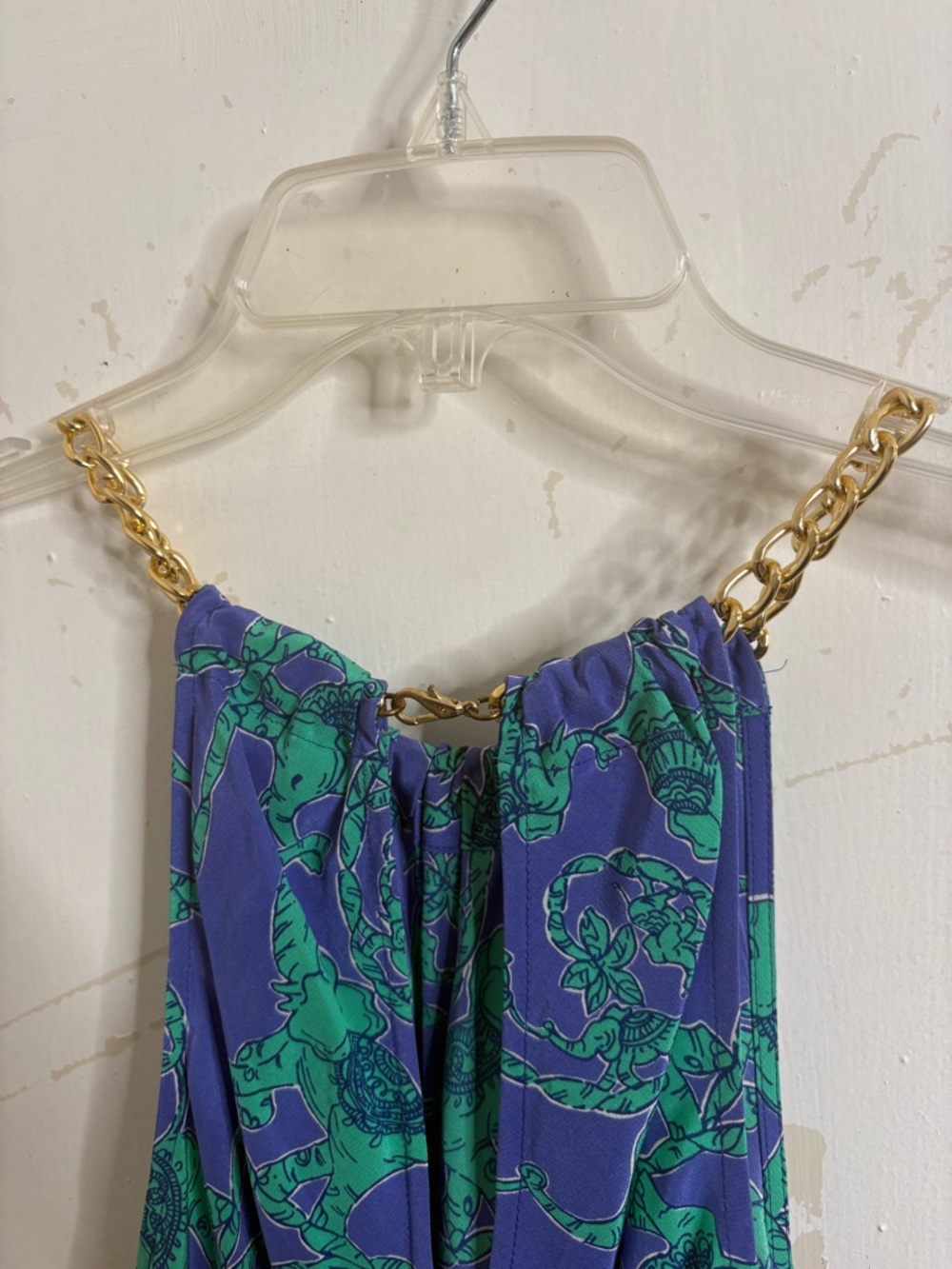 Lilly Pulitzer Silk Elephant Print Chain Strap Top - Picture 12 of 14